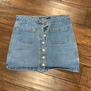 Mini jean skirt